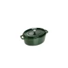 STAUB Cocotte Fonte Ovale 31 cm Vert Basilic Majolique 5,5 L