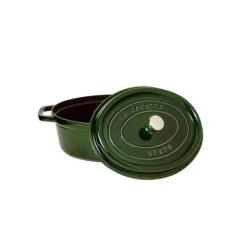 STAUB Cocotte Fonte Ovale 31 cm Vert Basilic Majolique 5,5 L