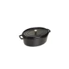 STAUB Cocotte Fonte Ovale 33 cm Noir Mat 6,7 L