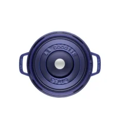 STAUB Cocotte Fonte Ronde 26 cm Bleu Intense Majolique 5,2 L