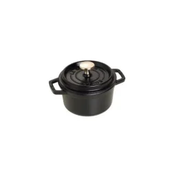 STAUB Cocotte Fonte Ronde 14 cm Noir Mat 0,8 L