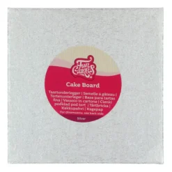 Support Gâteau Carré 12,5 x 0,4 cm Argenté Funcakes