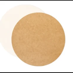Supports à Gâteaux Kraft et Blanc Rond 24 cm Scrapcooking (x5)