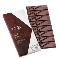 Tablette de Chocolat Noir 100% Cacao 90 g Weiss