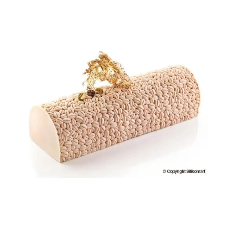 Tapis Décor Bûche Grains de Café Silicone SilikoMart Professional