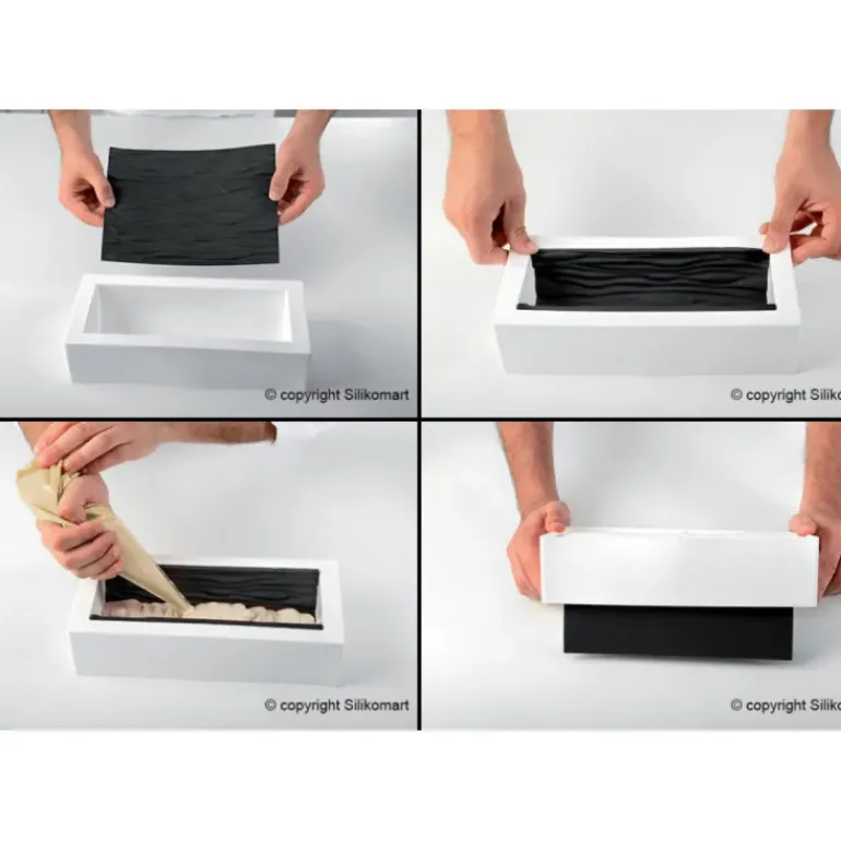 Tapis Décor Bûche Grains de Café Silicone SilikoMart Professional