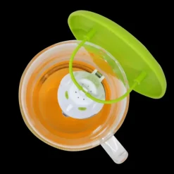 Tasse à Thé avec Infuseur et Couvercle Rouge 400 ml QDO