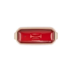 Terrine Rectangulaire avec presse 28 cm Cerise Le Creuset céramique
