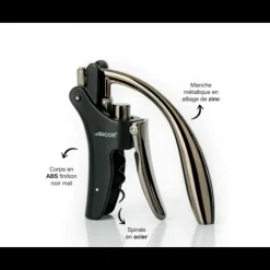 Tire-Bouchon à Levier Noir Arcos