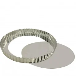 Tourtière Cannelée Fond Amovible 18 cm x H 2,5 cm