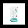 Verre Doseur en Verre et Silicone 200 ml Bleu Pebbly