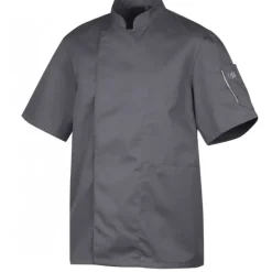 Veste de Cuisine Mixte Anthracite NERO T.3 Robur manches Courtes