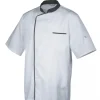 Veste de Cuisine Mixte Blanche/Parement Gris ENERGY T.0 Robur