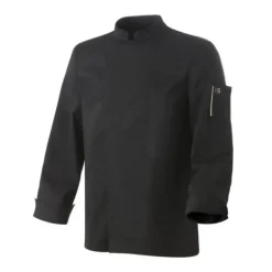 Veste de Cuisine Mixte Noire Parement NERO T.0 Robur manches longues