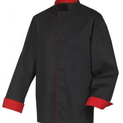 Veste de Cuisine Mixte Noire/Rouge BOKO T.1 Robur