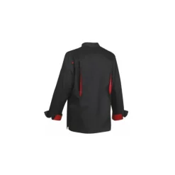 Veste de Cuisine Mixte Noire/Rouge BOKO T.4 Robur