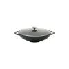 Wok en Fonte 37 cm Noir Mat Chasseur